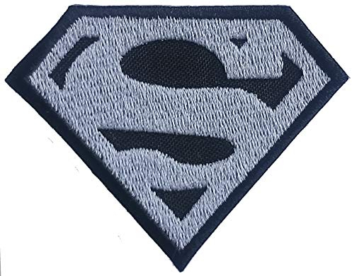 Superman-Logo-Aufnäher, bestickt, zum Aufbügeln, 80 x 60 mm