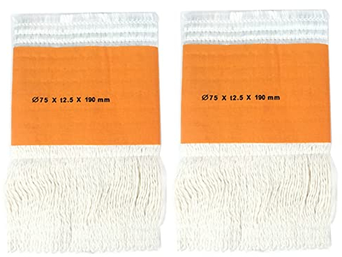 Lot de 2 mèches de rechange en fil de coton pour poêle à pétrole et chauffage intérieur ou extérieur (75 x 2,5 x 190 mm)