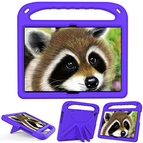 For Huawei Mediapad T5 10 10.1 Inch Tablet Case for Kids Lightweight Shockproof Cover with Handle Stand Tablet Purple