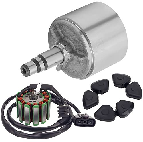 AHL Magneto-Rotor-Baugruppe Schwungrad & Generator Statorspule Kompatibel mit Yamaha YZF R1 FZ8 FZ8-N FZ8-NA FZ8-SA FZ1 FZ1-N FZ1-S RN25 RN16 RN12 RN19 Fazer LE 5VY-81450-00 2SH-81450-00