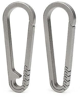 TONYFY 2 Stück Titan EDC Schlüsselanhänger Clip, Schnellverschluss Karabiner Auto Schlüsselanhänger, Schlüssel Organizer Schlüsselanhänger Ring für Männer und Frauen