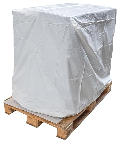 HASKYY Housse de Protection pour Palette Euro - 130 x 90 x 130 cm - Housse de Protection pour Meubles de Jardin - en polyéthylène - Résistant aux UV - PE 5s