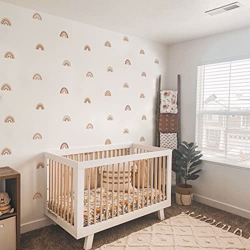 Neukids 56pcs Regenbogen Wandtattoo,Boho Wandsticker Kleiner Regenbogen Wandtattoo Kinderzimme,Dekorieren Sie das Schlafzimmer des Mädchens Kinderzimmer Babyzimmer Wandtattoos.