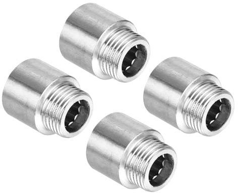 PATIKIL Braccio di Prolunga per Doccia, Confezione da 4, Acciaio Inossidabile 201 Filettatura Maschio G1/2 e Femmina, Lunghezza Tubo 30mm, Raccordo per Prolunga Doccia
