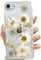 LSEEKA for iPhone SE 2022/ SE 2020/8/7 Clear Case with Pressed Real Flowers Design,Glitter Cute White Floral Pattern Slim Soft TPU Protective Women Girl's Phone Cover for iPhone 8/7/SE 2022/2020/