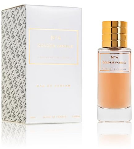 Note 33 Golden Vanille No.4, Eau de Parfum Unisex für Damen und Herren, blumiger Duft Vanille, Bernstein und Karamell, Geschenkidee, Zerstäuber, 50 ml
