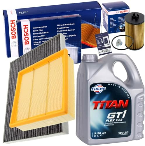 BandelOne enthält Filterset Inspektionspaket+Fuchs 5W30 Motoröl 1.0-1.4+LPG für Corsa D