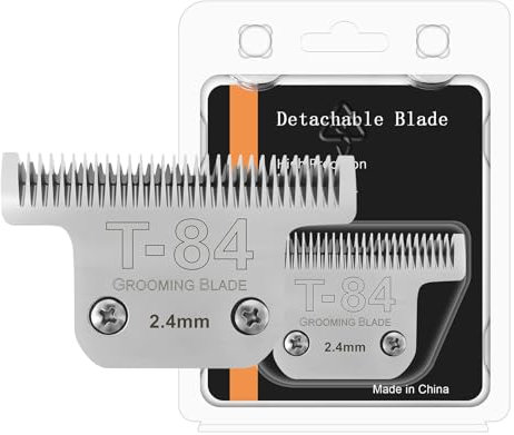 Lames de toilettage pour chiens compatibles avec les tondeuses Ainds, Oster A5, Wahl KM-10 et d'autres séries (T84 3/32 2,4 mm | 1 pièce)