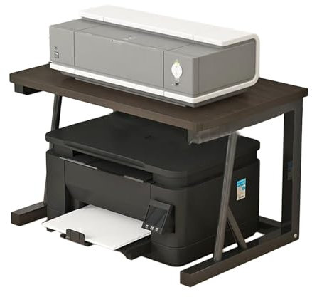 ZFUCMAYL Medienaufbewahrungsschrank, Druckerständer, Druckerständer Mit Stauraum, Mehrzweck-Home-Office-Organizer for Faxgerät, Kopierer, Drucker, Scanner (Color : Black)