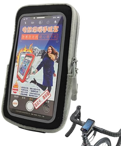 Anulely Custodia Termica per Telefono Cellulare, Custodia Termica per Freddo, Custodia per Smartphone, riscaldatore USB Regolabile, Elastica, Antiurto, Durevole, Custodia Termica per telefoni