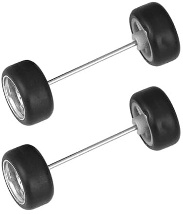 F Fityle Ruote sostitutive per modellini di Auto da 4 Pezzi, Pneumatici per Ruote in Scala 1/64 per Accessori per modellini di Auto, Argento a
