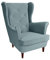 SEELLOO Sessel Hocker Ohrensessel Wohnzimmer Relaxsessel Samt Fernsehsessel Lounge Modern Schlafzimmer Bequem Loungesessel, Hellgrau, 95 x 81 x 102 cm