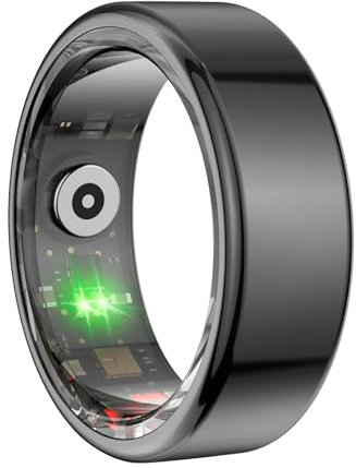 Sxhlseller Anillo inteligente de seguimiento de salud, anillo de seguimiento de fitness con monitoreo del sueño, resistente al agua, podómetro para mujeres y hombres (deslustrado)