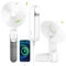 NONLOCK 4 IN 1 Portable Handheld Fan,Personal Foldable Cooling Fan, Mini Pocket Fan,Desk Fan,Hand Fan,Flashlight,Power Bank,Table Lamp,Camping Travel Beach Fan, Birthday Gifts for Women Men(White)
