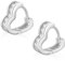 Silber 925 Ohrringe Damen, Kleine Herz Creolen Hypoallergen Kleine Dicke Huggie Herz Zirkonia Ohrringe Glitzer Ohrring Klobige Creolen Damen Mädchen