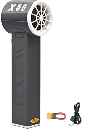 ZYWUOY Lightweight Handheld Turbo Fan, Powerful Brushless Motor, XL Thrust 1300g(dark grey)