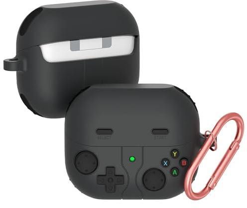 Buds3 Pro Hülle Case, Silikonhülle Kompatibel mit Samsung Galaxy Buds3/3 Pro - Flüssiges Silikon Schutzhülle, Retro Game Controller Design