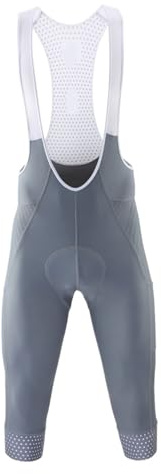 Completo Ciclismo Uomo Pantaloni da ciclismo 3/4 estivi anti-UV con imbottitura in gel di alta qualità, pantaloni da bici con bretelle 3/4, tinta unita, neri/grigi/blu, pantaloni da bicicletta primave