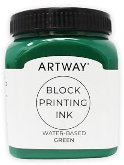 Artway Premium Blockdrucktinte - 250ml - Grün - Ideal für Relief, Block und Linoldrucke