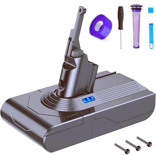 FLYLINKTECH Batteria V8 SV10 6500mAh compatibile con l'aspirapolvere Dyson V8 Animal/Fluffy/Absolute/Parquet/Motorhead