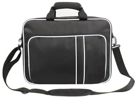Borsa PS5, Borsa Portaoggetti Nera Compatibile con Console Playstation 5 Dischi di Gioco Cavi Caricabatterie Borsa per Console con Scomparti Divisibili per Controller PS5 Cuffie da Gioco e Accessori