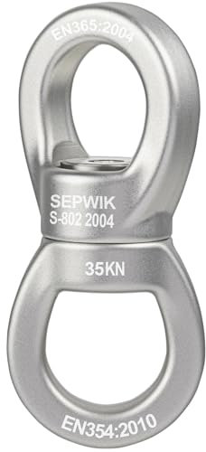 SEPWIK Swing Swivel, 35KN Swing Spinner, 360° Safety Rotational Device Hanging Accessory for Hanging Hammock, Web Tree Swing, Aerial Dance, Children's Swing