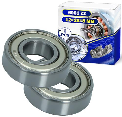 2 Stück Kugellager 6001 ZZ für den Motor mit Größe 12x28x8 mm - MONTERAL
