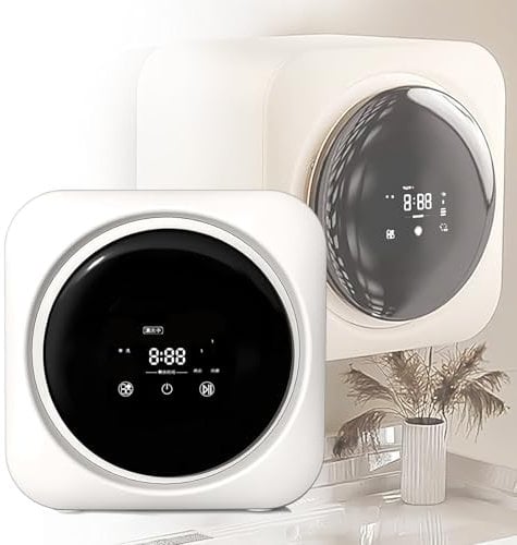 Machine à Laver et séchage Petite portable autonome avec panneau de commande LCD, sèche-linge 4 modes, 170 W, 5 kg, chargement frontal, pour appartement, buanderie, camping-cars