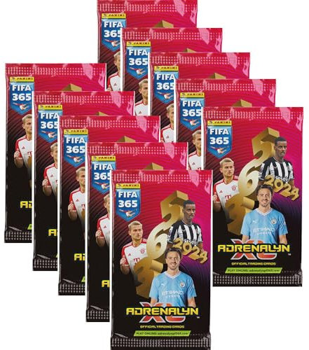 Panini FIFA 365 Serie 10 Booster Packs Adrenalyn XL 2024 Saison Fussball Trading Cards und BB-Toy-Trades Toploader