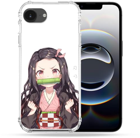 Cokitec Verstärkte Schutzhülle für iPhone 16e, Manga Demon Slayer Nezuko