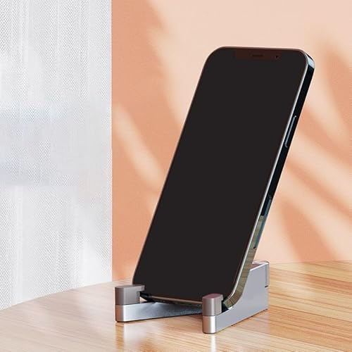 Smartphone-Ständer aus Aluminiumlegierung, T1 Mini mit verstellbarem Stativ, geeignet für iPhone, Huawei, Samsung und andere Handys und Tablets (orange)