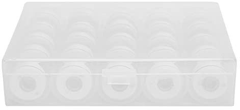 25 stücke Transparente Spule Gewinde Wickeldraht Set Nähen Stickerei Geschenk Werkzeug Haushalt (Transparente Spule, weißer Faden)