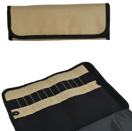 Camping Bestecktasche Leer, Besteck Aufbewahrungstasche Tragbar, Besteckbeutel für Unterwegs Picknick Wandern, Tasche für Campingbesteck Essstäbchen Löffel Messer