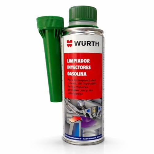 WÜRTH Limpiador de Inyectores Gasolina 300 ml | Aditivo Limpia Inyección y Sistema de Combustible | Elimina Depósitos, Mejora Rendimiento y Reduce Consumo | Compatible con Catalizador - Pack 1 Unidad