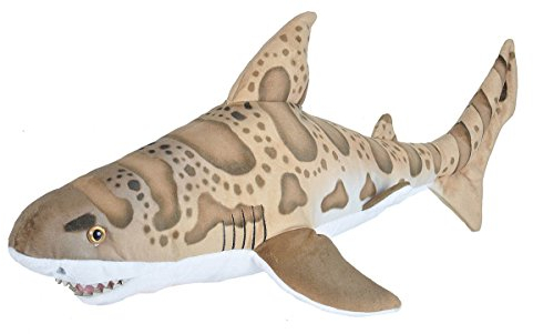 Wild Republic Living Ocean Leopardenhai, Wal-Kuscheltier, Schlaftier für Babys, Gastgeschenk für die nächste Babyparty, Füllung und Stoff aus recycelten Wasserflaschen, 66 cm