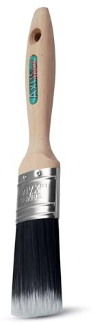 Axus Decor Captain Chunk Paint Brush (Onyx Color) - 1.5/38mm - Synthetic Filaments, Unique Tricho Filaments, Smooth, Slightly Stiffness, Comfortable Handle, Rust-Resistant Stainless Steel