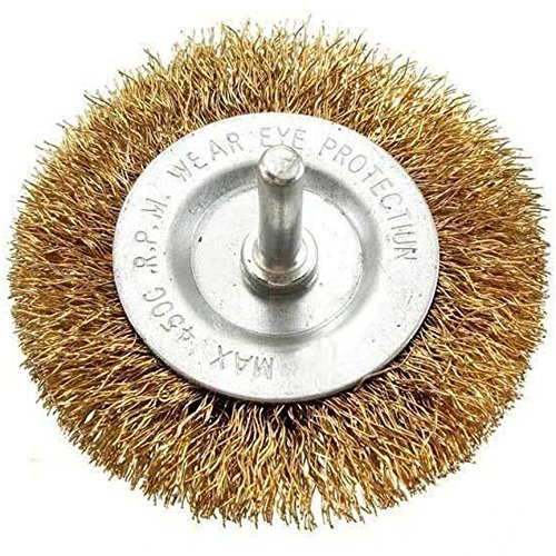 4 Flat Wire Wheel for Drills - Brass Angle Bench Grinder Bit