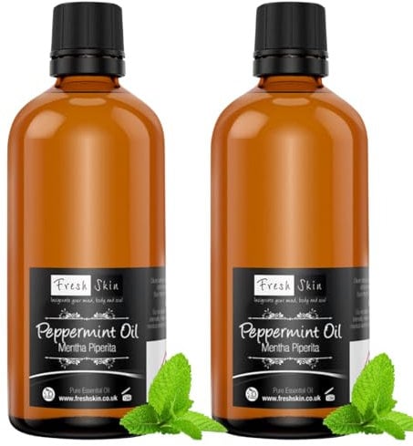 Freshskin Beauty LTD | Peppermint Essential Oil 200ml (2 x 100ml) Mentha Piperita - 100% Pure & Natural Essential Oils