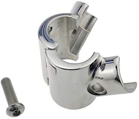 keehui 316SS Handlaufgarnitur, poliert, 60 Grad, T-/T-Scharnier, geschlitzt, 2,2 cm Rohr, 1PC for 7/8 Tube