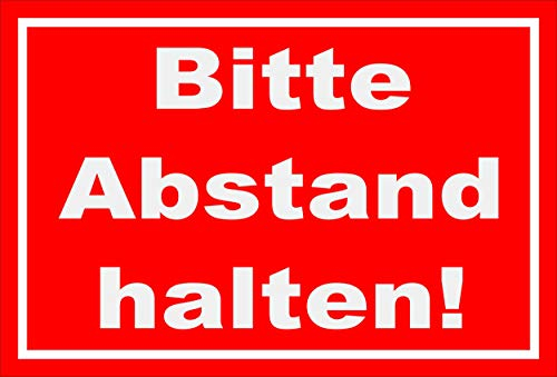 Melis-Folienwerkstatt Aufkleber Bitte Abstand halten - 30x20cm – 20 VAR S00100-013-D