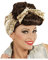 Horror-Shop 50er Jahre Rockabilly Pin Up Girl Perücke mit Leoparden Haarband - Braun, Kunsthaar / Polyester, One Size, WIG, Perücke