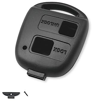 1neiSmartech Scocca Guscio Cover per Chiave Telecomando 2 tasti Compatibile con Toyota Corolla Verso Rav4 Celica Colore Nero Ricambio Completo di Vite e Supporto per Lama