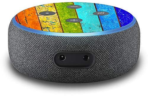 2er Set Folie Cover für intelligenten Smart Speaker Lautsprecher Aufkleber Schutzfolie Skin selbstklebend passgenau Klebefolie für Sprachassistent R137 (Nr. 29 Holz bunt)