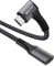 BOUTOP Alargador USB C 1,5M, ángulo recto 100W Cable Extensión Tipo-C Macho a Hembra de USB 3.2 Gen 2 - Cable 4K 60Hz Transmisión de Vídeo compatible con MacBook Air/Pro, Pad Pro/Air 4, más