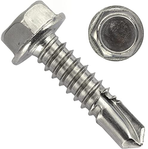 Bohrschrauben mit Sechskantkopf und Bund (Form K) 4,2x22 aus Edelstahl A2 V2A (500 Stück) nach DIN 7504 Blechschrauben OPIOL QUALITY®