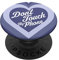 Don't Touch My Phone Herzform mit Aufschrift Don't touch my phone, Blau / Violett PopSockets mit austauschbarem PopGrip