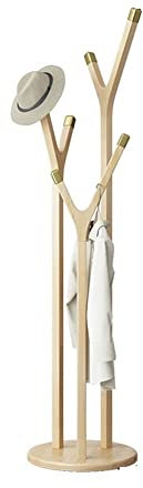 Porte-manteau sur pied Porte-manteau de sol en bois Freestanding manteau d'arbre avec 6 crochets couloirs d'entrée de chambre à coucher Bureau rangement rack des branches de cactus forme Décoration pa