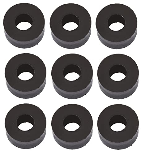 TERF® Rondelles d'espacement en nylon noir M10 (10 mm) x 30 mm x 10 mm - Dimensions : 10 mm de diamètre intérieur (trou) x 30 mm de diamètre extérieur L x 10 mm d'épaisseur - Lot de 4