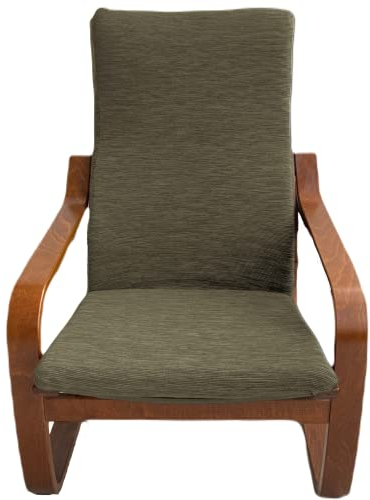 Dorian Home Kissenbezug für Poang-Sessel, aus elastischer Stricktechnik, praktischer Bezug, maschinenwaschbar, bügelfrei (kordeln)