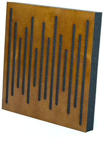Bluetone Acoustic WaveFuser Wood - Akustikplatten aus Naturholz - Akustikpaneele - akustikschaumstoff 50x50cm (Eiche)